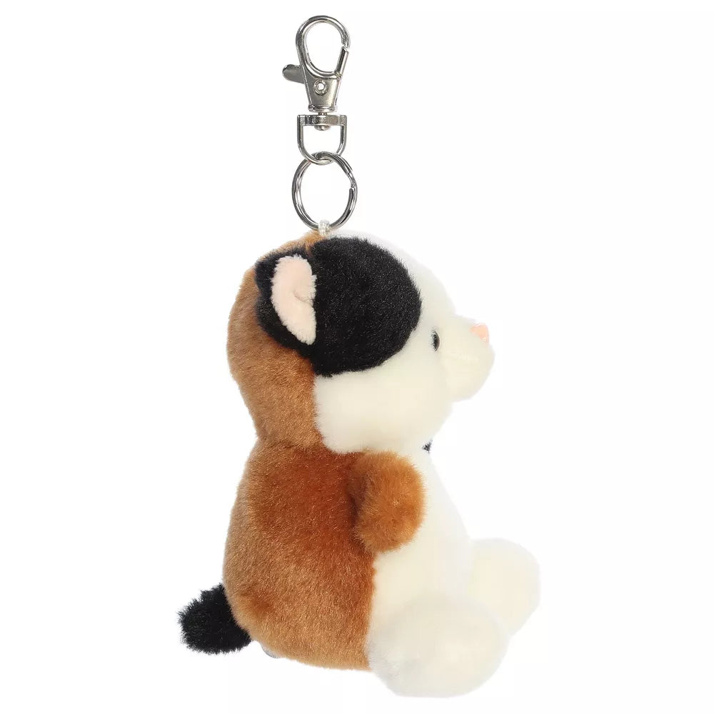 Aurora Mini Peebs Calico Cat Palm Pals Adorable Clip-On Multicolor 4"