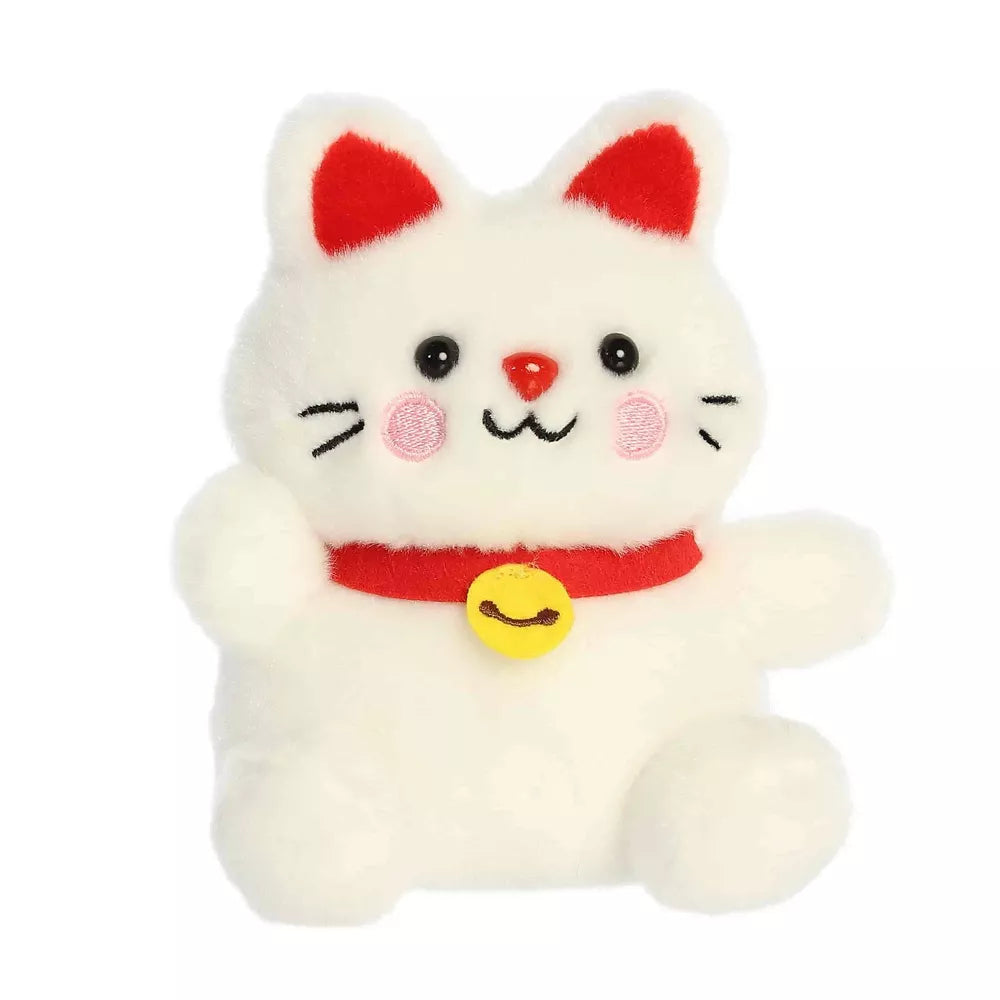 Kota Lucky Cat Palm Pals Adorable Stuffed Animal White 5"