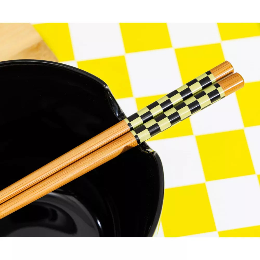 Invader Zim GIR Ceramic Ramen Bowl, Chopstick, and Spoon Set