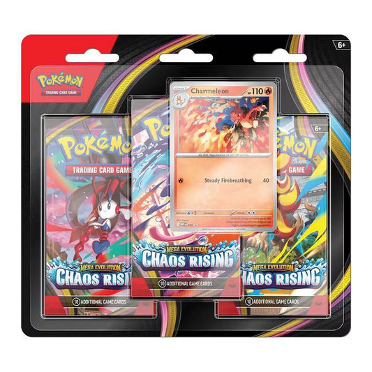 Pokémon Mega Evolution Chaos Rising Three-Booster Blister (style may vary)