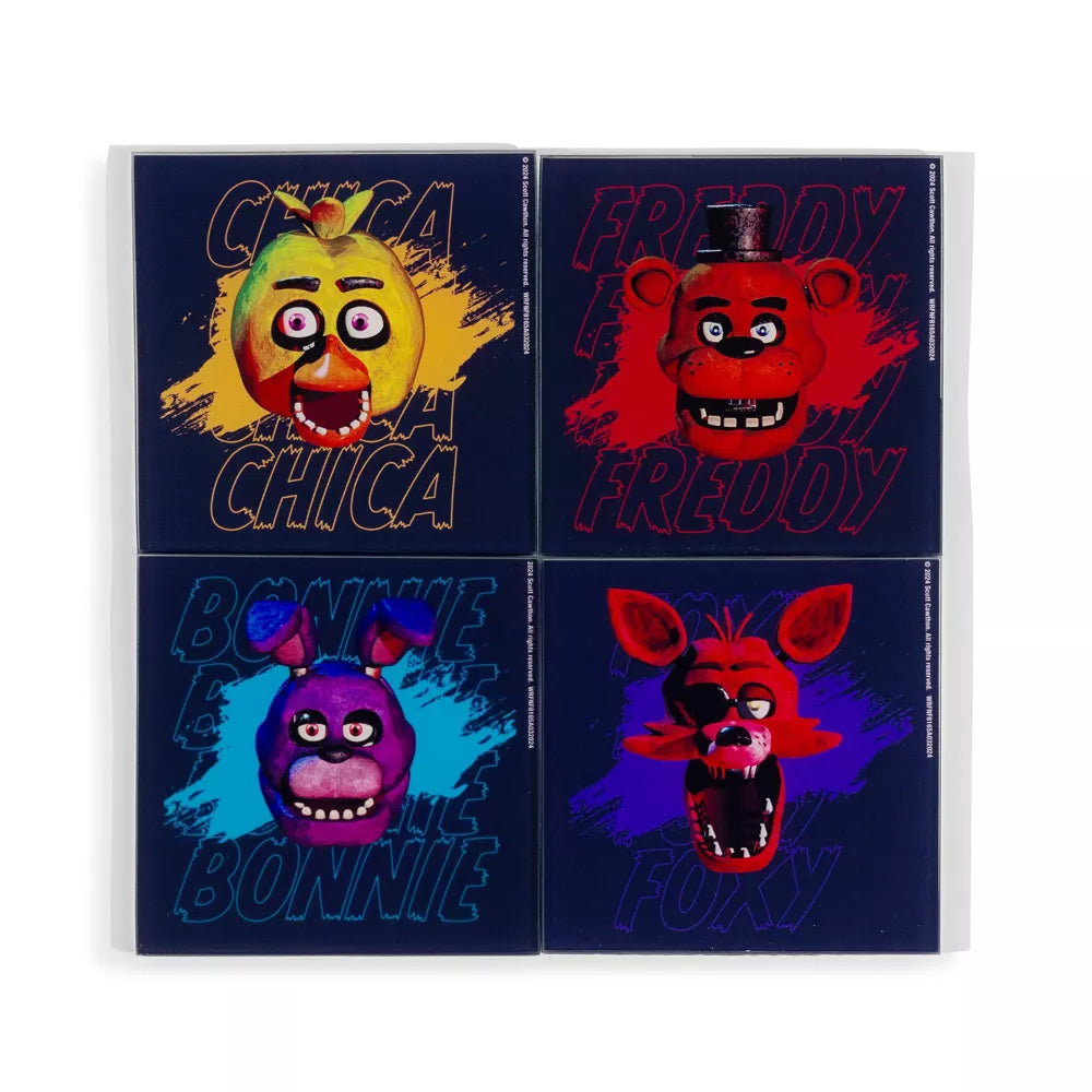 Five Nights At Freddy's Characters Glass Coaster 4-Pack