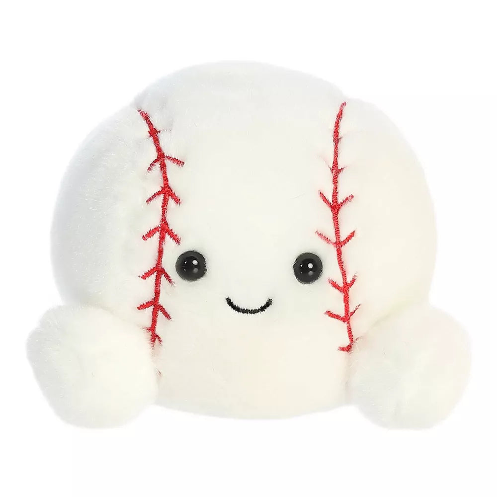 Aurora Mini Slugger Baseball Palm Pals Adorable Stuffed Animal White 4"