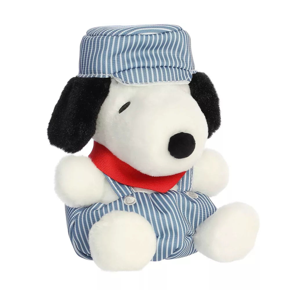 Mini Palm Pals Train Engineer Snoopy Peanuts Plush