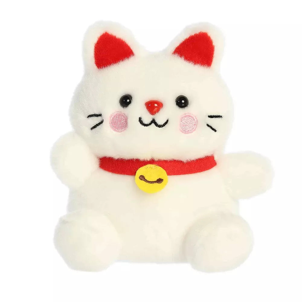 Kota Lucky Cat Palm Pals Adorable Stuffed Animal White 5"