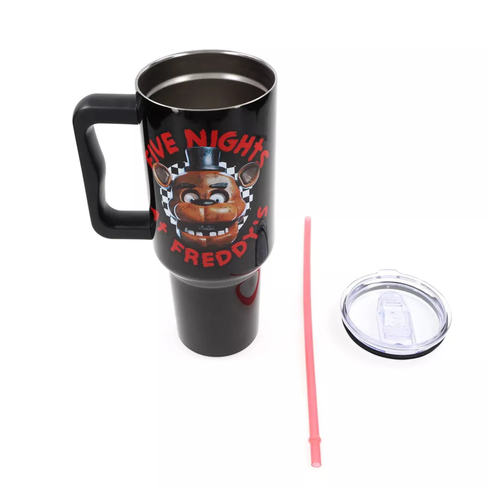 Five Nights At Freddy's Freddy Checkerboard 40-Ounce Stainless Steel Tumbler