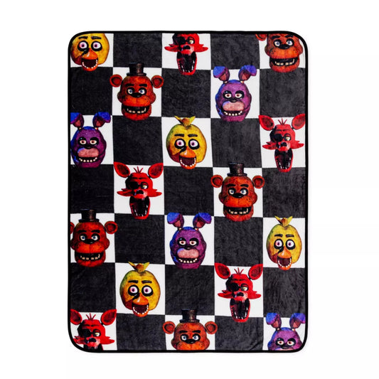 Five Nights At Freddy's Checkerboard Fleece Throw Blanket