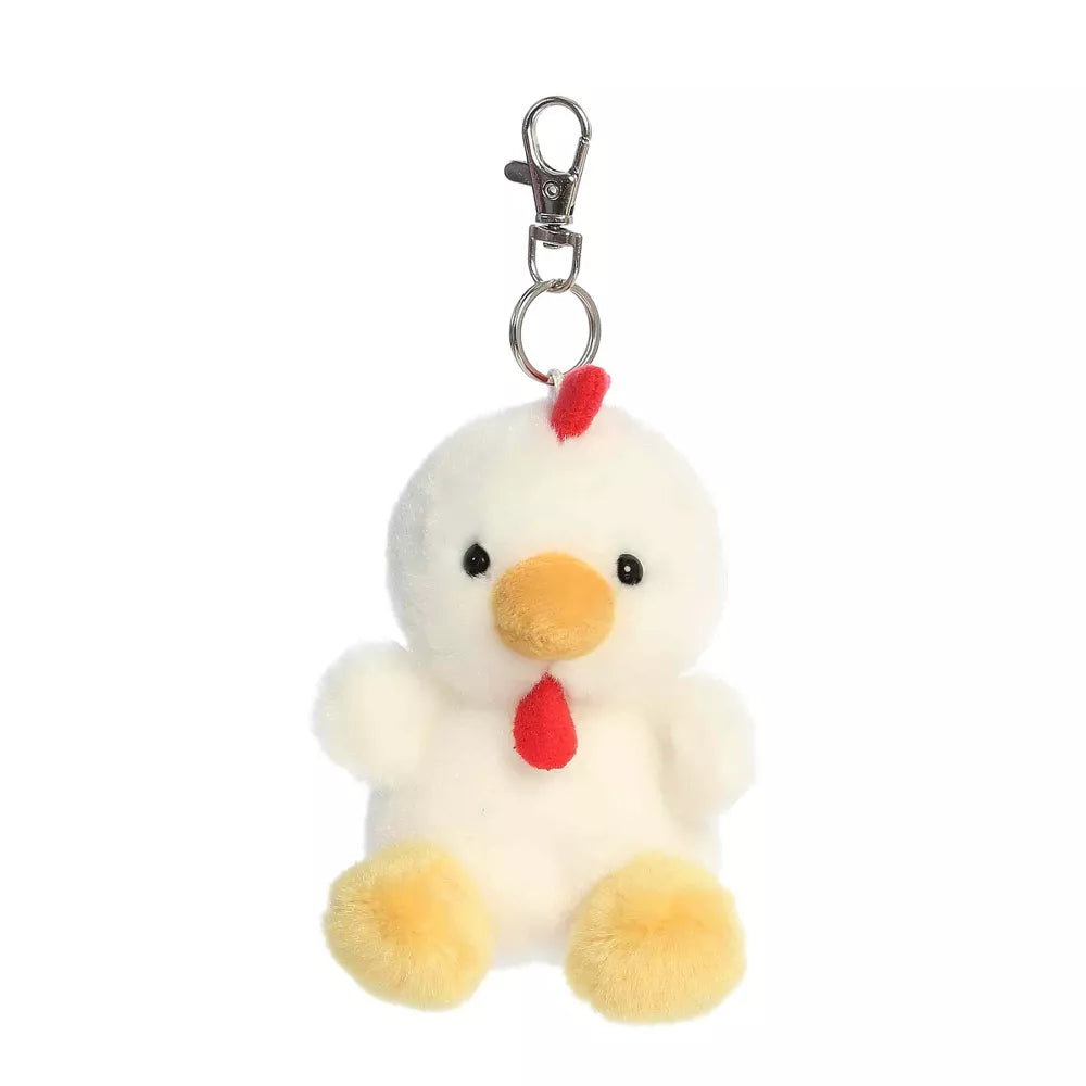 Mini Cooper Chicken Palm Pals Adorable Clip-On White 4" Plush