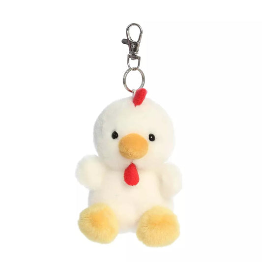 Mini Cooper Chicken Palm Pals Adorable Clip-On White 4" Plush