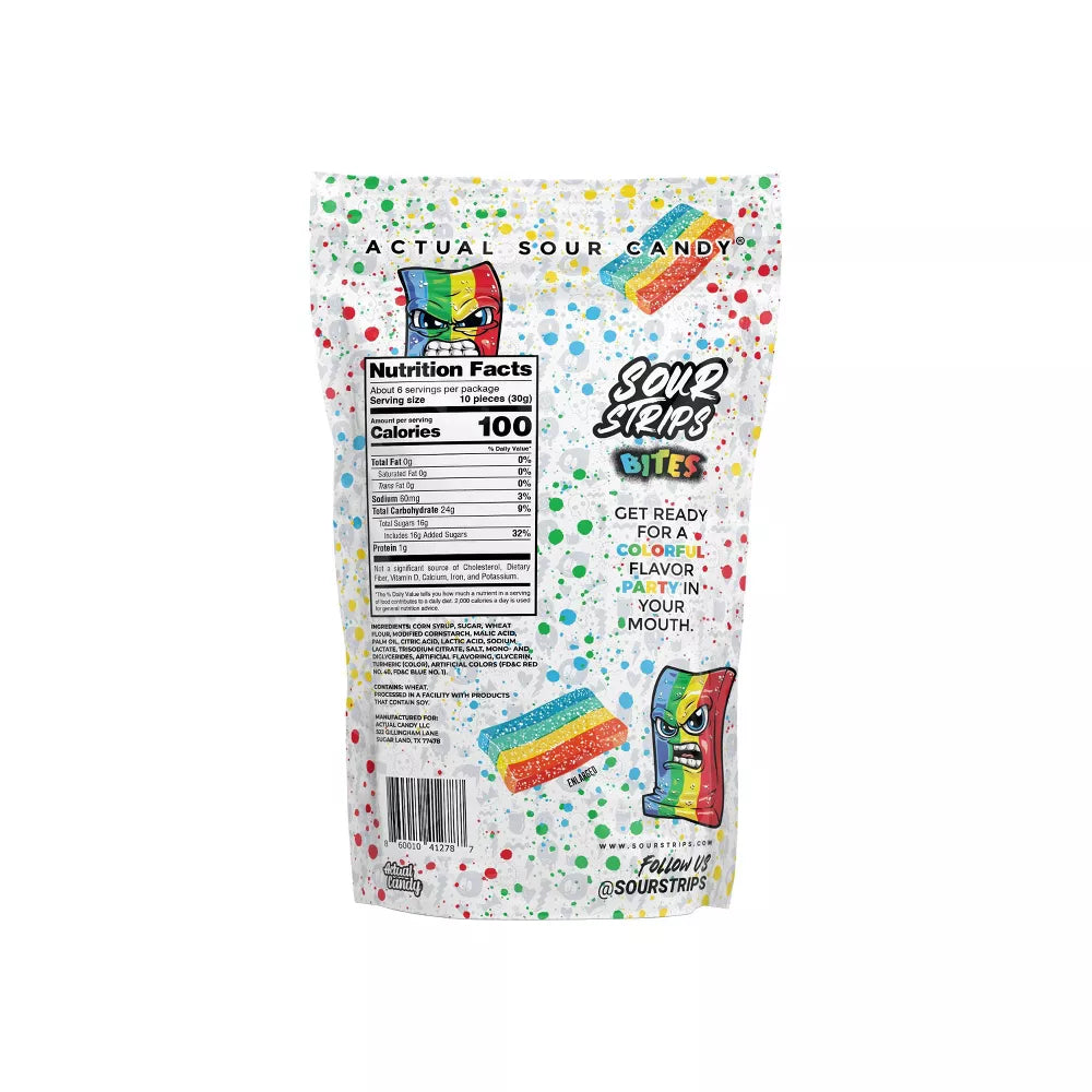 Sour Strips Rainbow Candy Bites