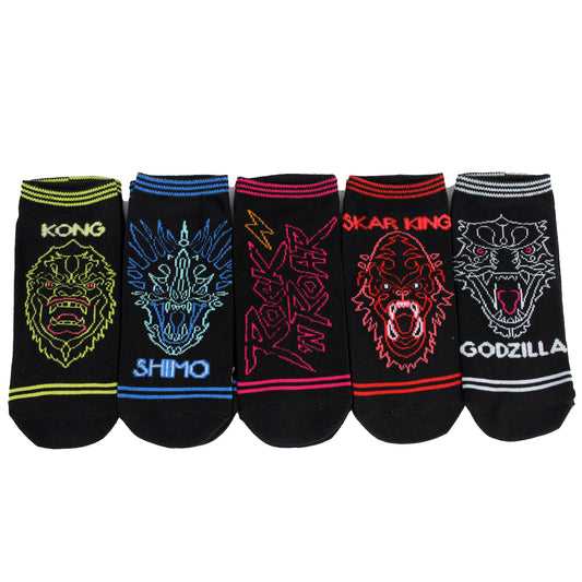 Godzilla X Kong Glow-In-The-Dark Lowcut Socks 5-Pack