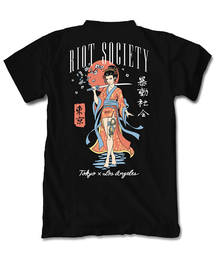 Riot Society Geisha Samurai T-Shirt