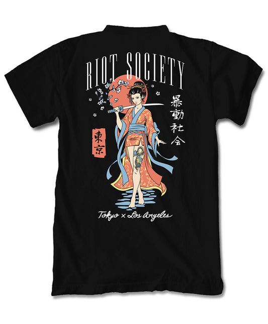 Riot Society Geisha Samurai T-Shirt
