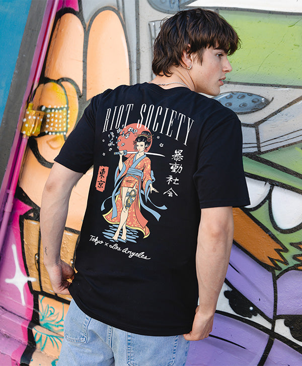 Riot Society Geisha Samurai T-Shirt