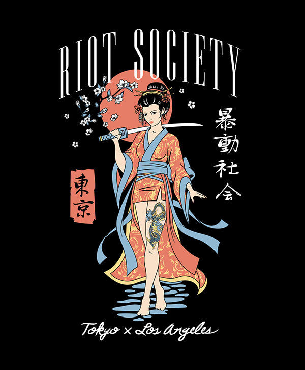 Riot Society Geisha Samurai T-Shirt