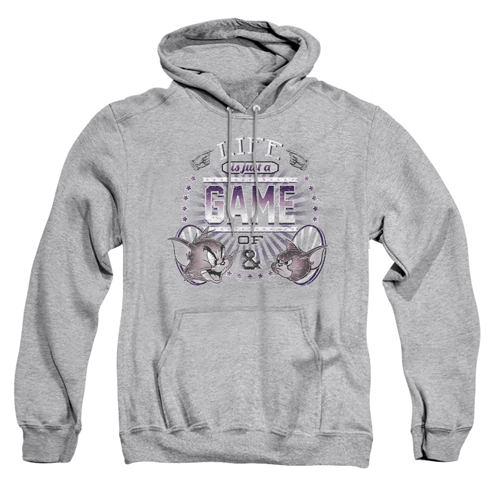 Tom And Jerry - Life Is A Game - Adult Pull-over Hoodie - Athletic Heather