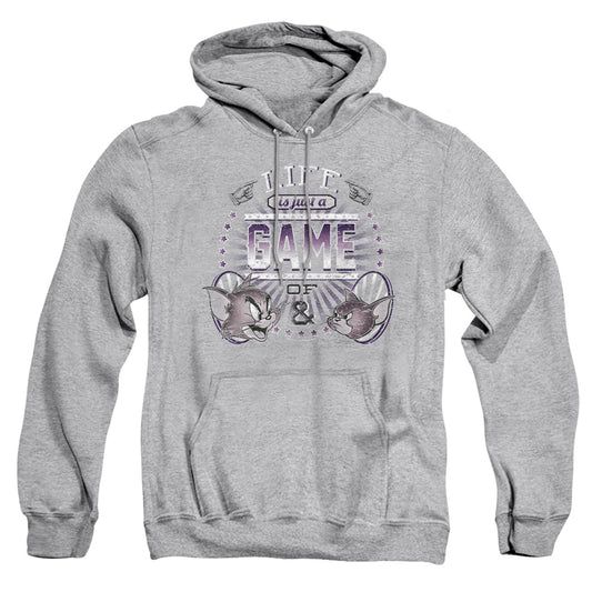 Tom And Jerry - Life Is A Game - Adult Pull-over Hoodie - Athletic Heather