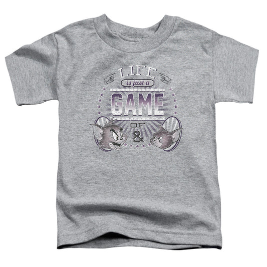 Tom And Jerry - Life Is A Game - Short Sleeve Toddler Tee - Athletic Heather T-shirt