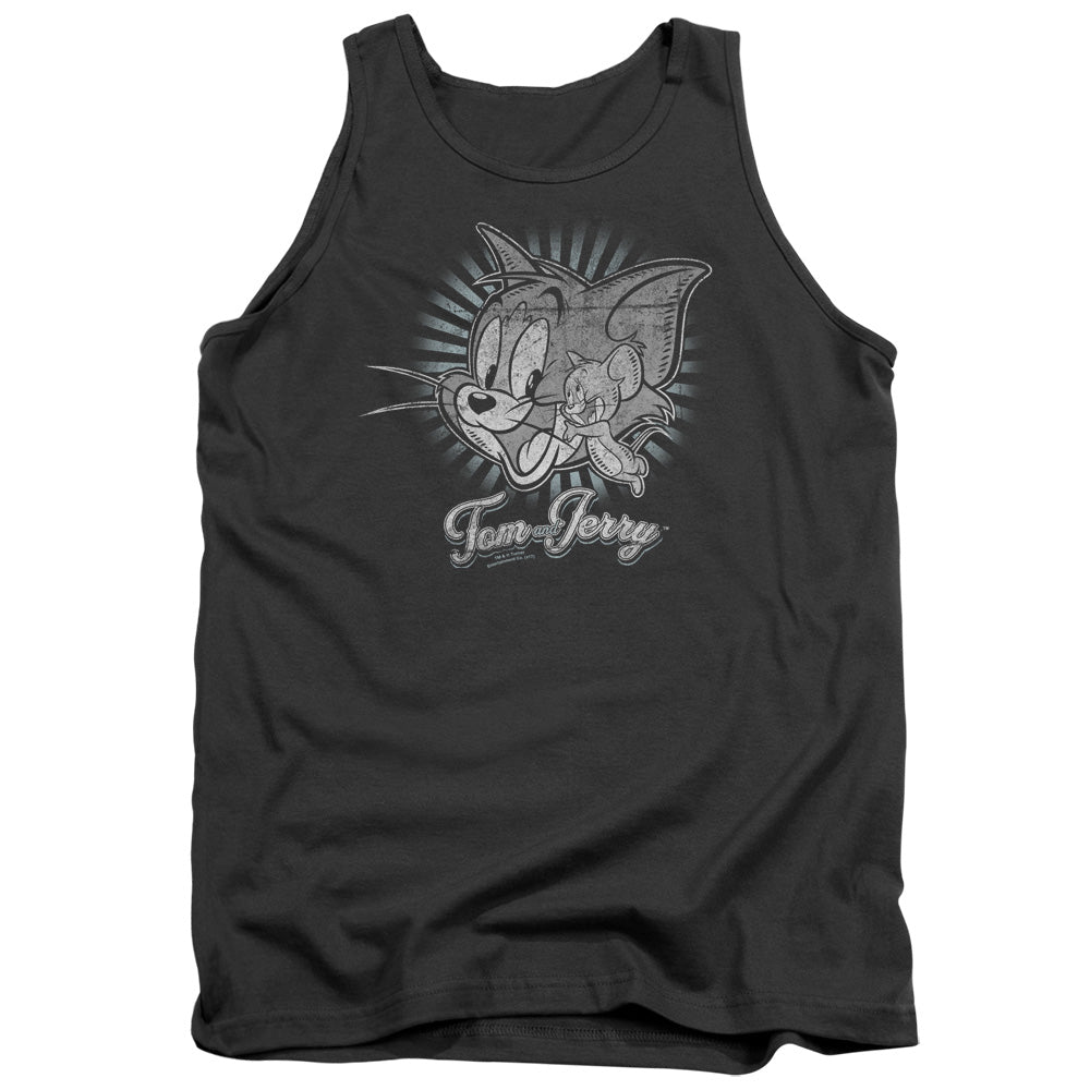 Tom And Jerry - Classic Pals - Adult Tank - Charcoal
