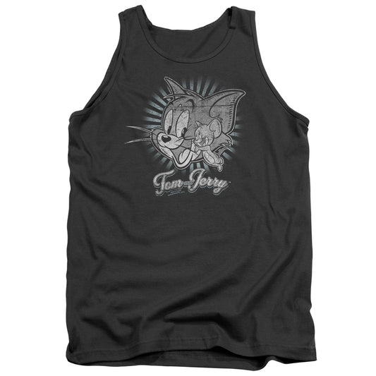 Tom And Jerry - Classic Pals - Adult Tank - Charcoal