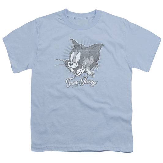 Tom And Jerry - Classic Pals - Short Sleeve Youth 18/1 - Light Blue T-shirt