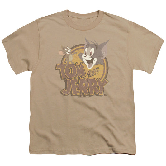 Tom And Jerry - Water Damaged - Short Sleeve Youth 18/1 - Sand T-shirt