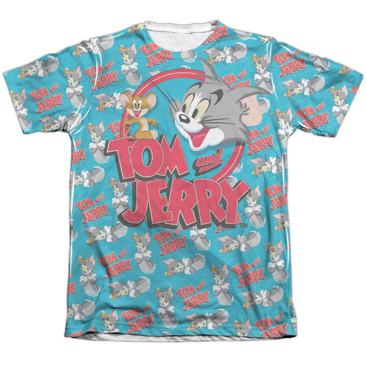 Tom And Jerry - Double Trouble - Adult Poly/cotton Short Sleeve Tee - White T-shirt
