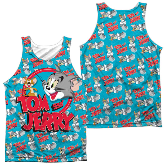 Tom And Jerry - Double Trouble (Front/back Print) - Adult Poly Tank Top - White
