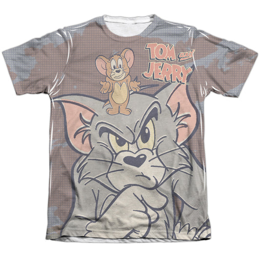 Tom And Jerry - Up To No Good - Adult Poly/cotton Short Sleeve Tee - White T-shirt