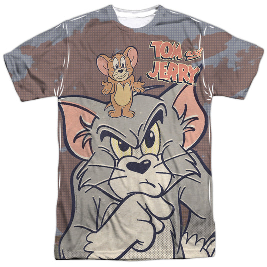 Tom And Jerry - Up To No Good - Short Sleeve Adult Poly Crew - White T-shirt