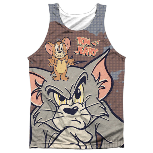 Tom And Jerry - Up To No Good - Adult Poly Tank Top - White