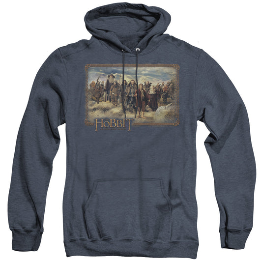 The Hobbit - Hobbit & Company - Adult Heather Hoodie - Navy