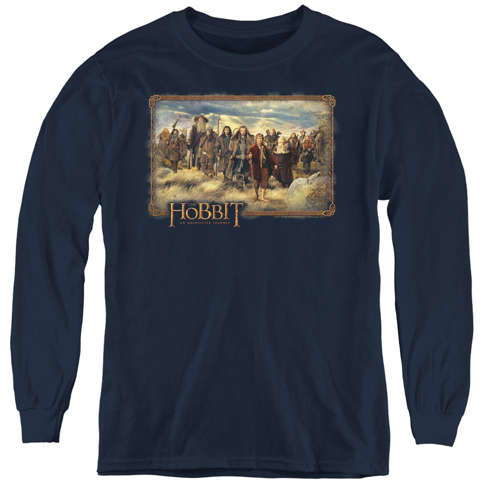 The Hobbit Hobbit & Company - Youth Long Sleeve Tee - Navy