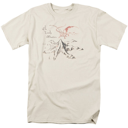 The Hobbit - Lonely Mountain - Short Sleeve Adult 18/1 - Cream T-shirt