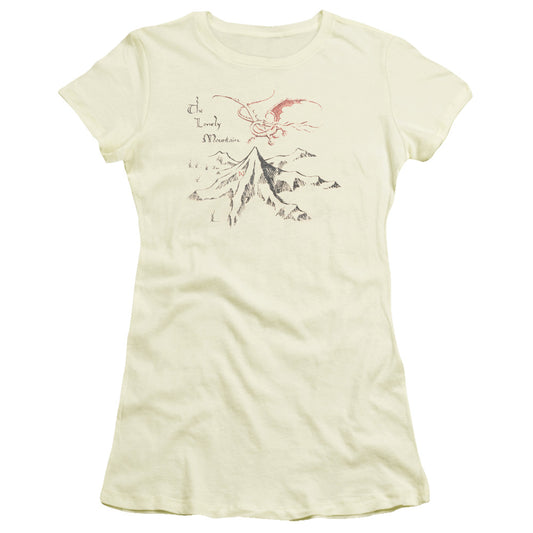 The Hobbit - Lonely Mountain - Short Sleeve Junior Sheer - Cream T-shirt