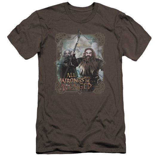 The Hobbit - Wrongs Avenged-premuim Canvas Adult Slim Fit 30/1 - Charcoal