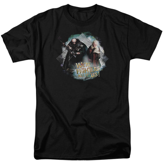 The Hobbit - Were Fighers - Short Sleeve Adult 18/1 - Black T-shirt