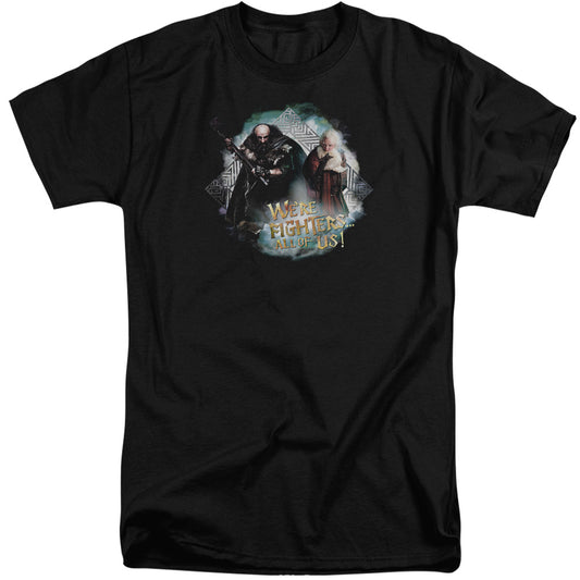 The Hobbit - Were Fighers - Short Sleeve Adult Tall - Black T-shirt