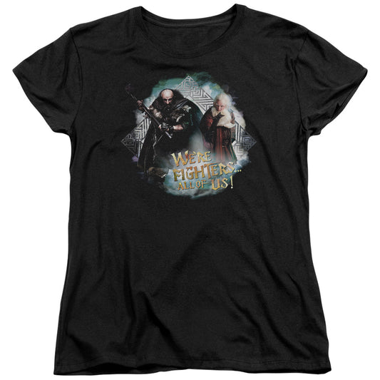 THE HOBBIT WERE FIGHERS - S/S WOMENS TEE - BLACK T-Shirt