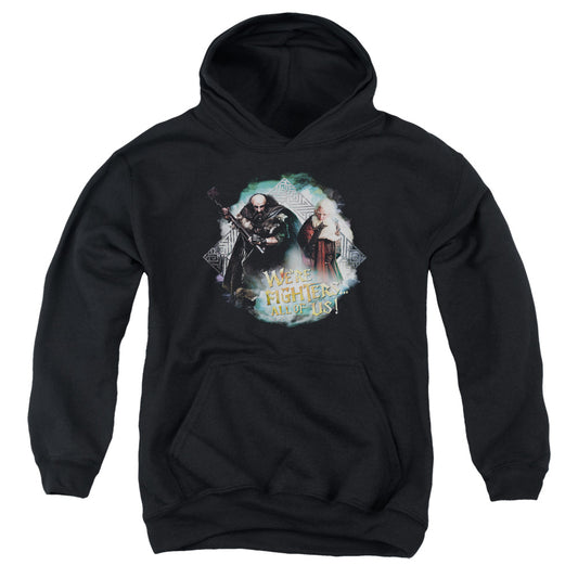 The Hobbit - Were Fighers - Youth Pull-over Hoodie - Black
