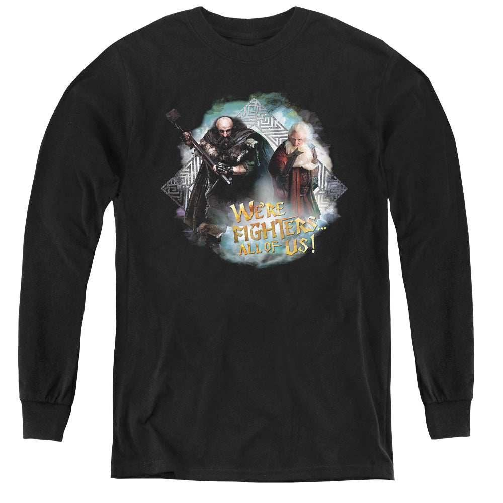 The Hobbit - Were Fighers - Youth Long Sleeve Tee - Black
