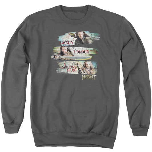 The Hobbit - Loyalty And Honour - Adult Crewneck Sweatshirt - Charcoal