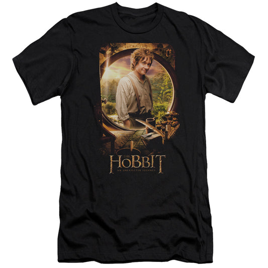 The Hobbit - Bilbo Poster - Short Sleeve Adult 30/1 - Black T-shirt