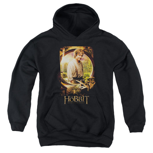 The Hobbit - Bilbo Poster - Youth Pull-over Hoodie - Black