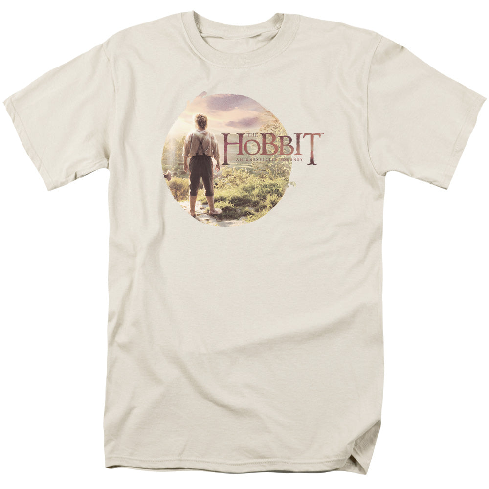 The Hobbit - Hobbit In Circle - Short Sleeve Adult 18/1 - Cream T-shirt