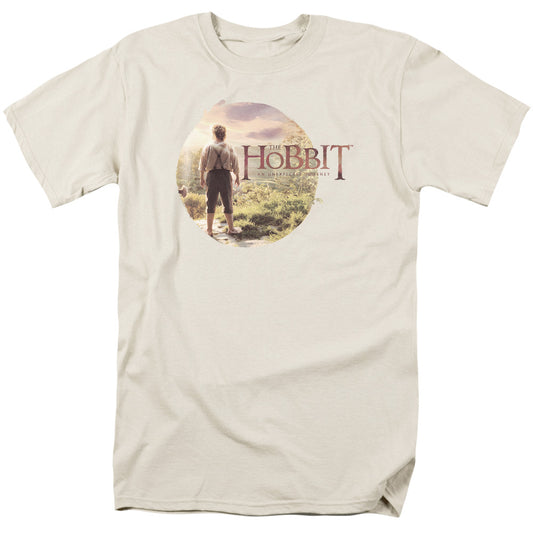 The Hobbit - Hobbit In Circle - Short Sleeve Adult 18/1 - Cream T-shirt