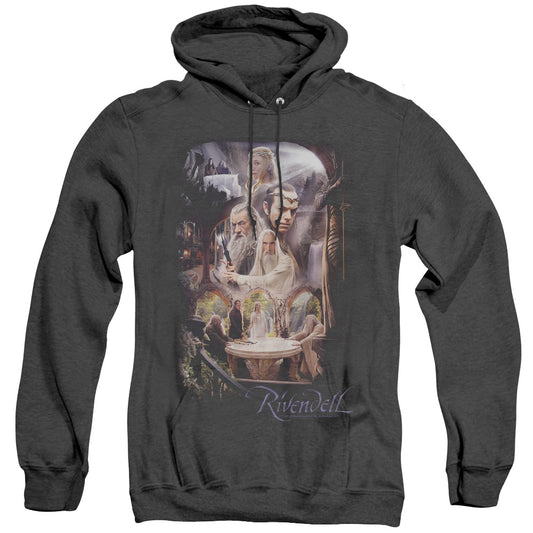 The Hobbit - Rivendell - Adult Heather Hoodie - Black
