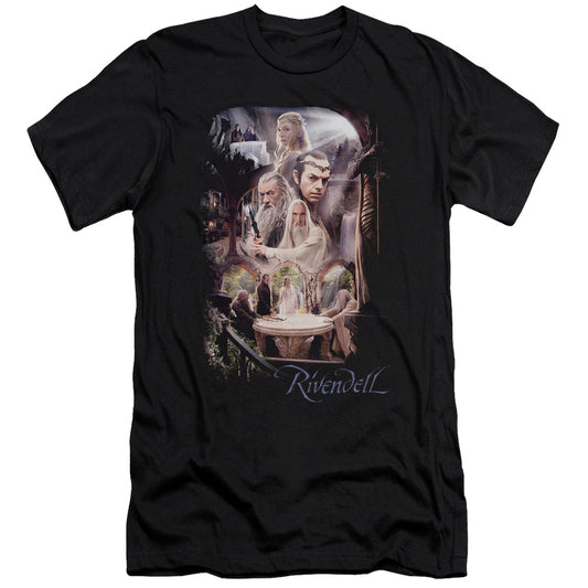 The Hobbit - Rivendell - Short Sleeve Adult 30/1 - Black T-shirt