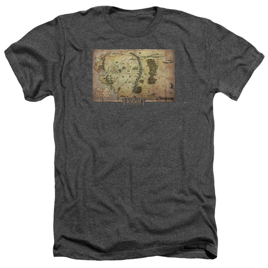 The Hobbit - Middle Earth Map - Adult Heather - Charcoal