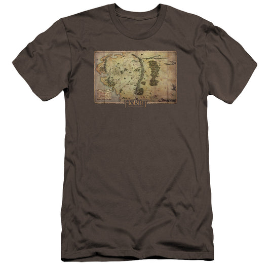 The Hobbit - Middle Earth Map-premuim Canvas Adult Slim Fit 30/1 - Charcoal