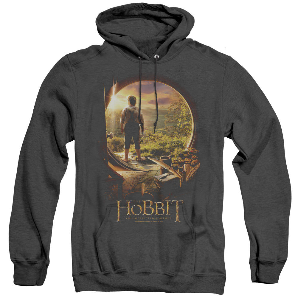 The Hobbit Hobbit In Door - Adult Heather Hoodie - Black